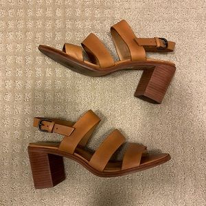 Gently Worn Madewell Camel Leather Sandal Size 7.5